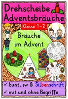 Vorschau - Mal- und Bastelvorlagen - Bräuche im Advent Klasse 1-2 Drehscheibe basteln - Deckblatt