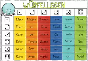 Vorschau - Spiele - Würfellesen - Erste Wörter lesen - Seite 3