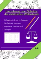 Vorschau - Arbeitsblätter - Umrechnung von Einheiten des elektrischen Widerstands | Mathematik | 26 Spalten - Deckblatt