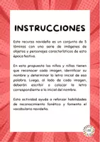 Vista previa - Tarjetas / Manipulativos - Navidad de Letras: Identifica la inicial - página 1