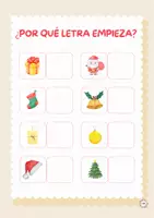 Vista previa - Tarjetas / Manipulativos - Navidad de Letras: Identifica la inicial - página 2