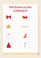 Vista previa - Tarjetas / Manipulativos - Nadal de Lletres: Identifica la inicial - página 3