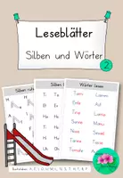 Vorschau - Arbeitsblätter - Erstlesen Leseblätter 2 - Silben und Wörter lesen lernen - Deckblatt