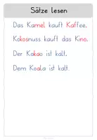 Vorschau - Arbeitsblätter - Erstlesen Leseblätter - Sätze Teil 4 - Seite 1