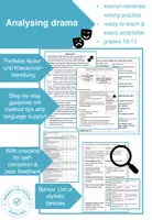 Vorschau - Arbeitsblätter - Analyzing drama, Englisch Oberstufe - Deckblatt