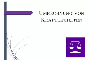 Vorschau - Arbeitsblätter - Umrechnung von Krafteinheiten | Mathematik | 26 Spalten - Seite 1