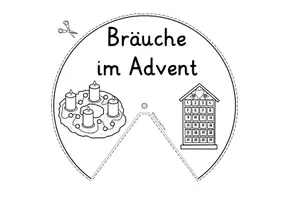 Vorschau - Mal- und Bastelvorlagen - Adventsbräuche Kl. 3-6 differenzierte Drehscheibe basteln - Seite 2