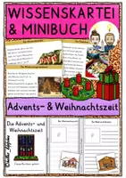 Vorschau - Arbeitsblätter - Advent & Weihnachten – Wissenskartei & Minibuch - Deckblatt