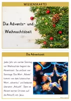 Vorschau - Arbeitsblätter - Advent & Weihnachten – Wissenskartei & Minibuch - Seite 1