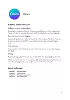 Vorschau - Unterrichtsreihen - Canva (für Wahlfach Office) - Deckblatt