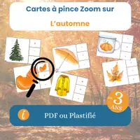 Aperçu - Apprentissages en autonomie - Les cartes à pince zoom sur l'automne - Page de couverture