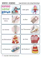 Vorschau - Spiele - Winter Domino Deutsch DAZ - Seite 1