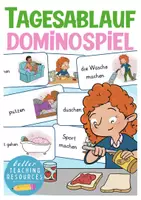 Vorschau - Spiele - Tagesablauf Domino Spiel Deutsch 1. Klasse und DAZ - Deckblatt
