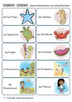 Vorschau - Spiele - Sommer Domino Spiel Deutsch 1. Klasse und DAZ Grundschule - Seite 3