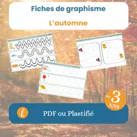 Aperçu - Apprentissages en autonomie - Les fiches de graphisme sur le thème de l'automne - Page de couverture