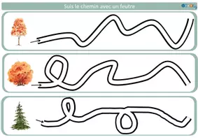 Aperçu - Apprentissages en autonomie - Les fiches de graphisme sur le thème de l'automne - Page 3