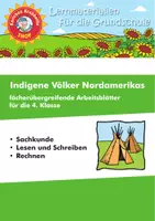 Vorschau - Arbeitsblätter - Indigene Völker Nordamerikas - fächerübergreifende Arbeitsblätter - Deckblatt