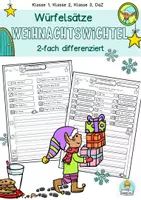 Vorschau - Arbeitsblätter - Weihnachten Würfelsätze Klasse 1, 2, 3, DaZ Wichteltür, Weihnachtswichtel - Deckblatt