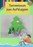 Vorschau - Mal- und Bastelvorlagen - Kunst Weihnachten, Tannenbaum zum Aufklappen - Deckblatt