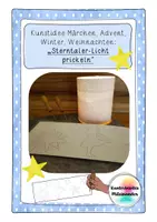 Vorschau - Mal- und Bastelvorlagen - Sterntaler-Lichter prickeln - Kunstidee Advent, Märchen, Winter - Deckblatt