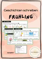 Vorschau - Fördermaterial/Inklusion - Geschichten schreiben: Frühling - Deckblatt