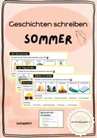 Vorschau - Fördermaterial/Inklusion - Geschichten schreiben: Sommer - Deckblatt