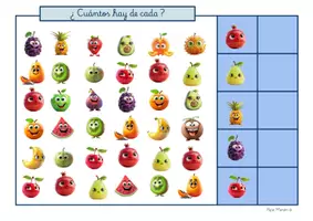 Vista previa - Juegos / Gamificación - CUÁNTAS FRUTAS HAY DE CADA - Portada