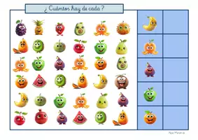 Vista previa - Juegos / Gamificación - CUÁNTAS FRUTAS HAY DE CADA - página 2