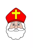 Vorschau - Mal- und Bastelvorlagen - Nikolaus - Bunte Übung mit Perlen - Seite 1