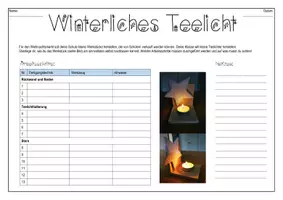 Vorschau - Arbeitsblätter - Winterliches Teelicht - Werkstück - Holz - Seite 2