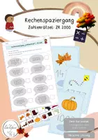 Vorschau - Arbeitsblätter - Herbstlicher Rechenspaziergang: Zahlenrätsel | ZR 2000 - Deckblatt