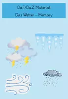 Vorschau - Arbeitsblätter - DaF/DaZ Memory zum Thema Wetter - Deckblatt