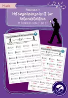 Vorschau - Arbeitsblätter - Notengeheimschrift für Notendetektive; Tonraum c1 bis c2 - Deckblatt