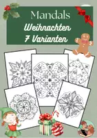 Vorschau - Mal- und Bastelvorlagen - Weihnachtsmandalas, 7 Varianten, zum ausmalen und kreativen Gestaltung - Deckblatt