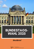 Vorschau - Arbeitsblätter - Steckbrief: Bundestagswahl 2025 (10 wichtige Fakten) #demokratiestärken - Deckblatt