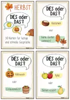Vorschau - Aufgabenkarten - Dies oder das? - Herbst - 30 Karten für Gespräche - Seite 3