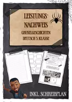 Vorschau - Stundenentwürfe - Schreiben - Leistungsnachweis Gruselgeschichte - Deckblatt