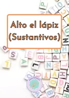 Vista previa - Hojas de trabajo - Alto el lápiz (Sustantivos) - Portada