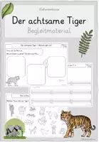 Vorschau - Stundenentwürfe - Der achtsame Tiger - Begleitmaterial (ab Klasse 1) - Deckblatt