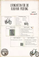 Vorschau - Merkblätter - Lernkarten: Verkehrserziehung/ Fahrradprüfung - Deckblatt