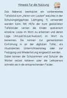 Vorschau - Präsentationen/Tafelbilder - Tafelbild Laute hören - Seite 1