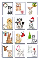 Vorschau - Spiele - Weihnachten Hunde Leseschlösser Deutsch Klasse 1-3 - Seite 1