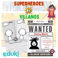 Vista previa - Hojas de trabajo - Comparatives and superlatives superheroes y villanos - Portada