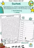 Vorschau - Arbeitsblätter - Wichtel Suchsel Wörtersuche Wichteltür Klasse 1, 2, DaZ, DaF Weihnachten - Deckblatt