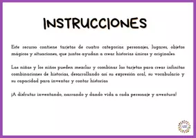 Vista previa - Tarjetas / Manipulativos - Tarjetas para inventar historias - página 1