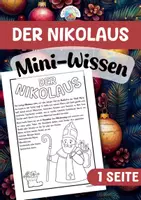 Vorschau - Mal- und Bastelvorlagen - Der Nikolaus - Mini-Wissen - Deckblatt