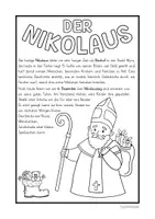 Vorschau - Mal- und Bastelvorlagen - Der Nikolaus - Mini-Wissen - Seite 1