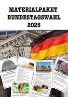 Vorschau - Aufgabenkarten - Bundestagswahl 2025 - So funktioniert die große Abstimmung - Deckblatt