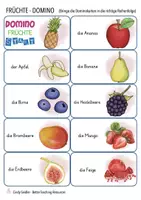 Aperçu - Jeux - allemand Obst oder Früchte Domino Deutsch Spiel - Page 1