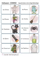 Aperçu - Jeux - Allemand jeu de domino Halloween Deutsch - Page 2